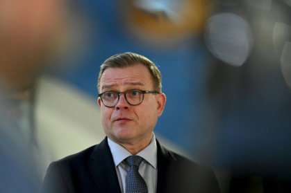Le Premier ministre finlandais Petteri Orpo lors d'une conférence de presse à Helsinki, le 26 décembre 2024 Le Premier ministre finlandais Petteri Orpo lors d'une conférence de presse à Helsinki, le 26 décembre 2024
