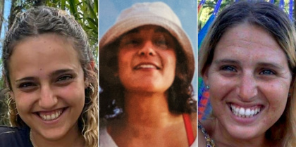 Cette combinaison de photos non datées obtenues le 19 janvier 2025 au siège du Forum des familles des otages montre des images (de gauche à droite) des otages israéliennes Romi Gonen, Emily Damari et Doron Steinbrecher Cette combinaison de photos non datées obtenues le 19 janvier 2025 au siège du Forum des familles des otages montre des images (de gauche à droite) des otages israéliennes Romi Gonen, Emily Damari et Doron Steinbrecher