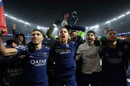La joie des joueurs du PSG après leur victoire renversante face à Manchester City, en Ligue des champions, le 22 janvier 2025 au Parc des Princes La joie des joueurs du PSG après leur victoire renversante face à Manchester City, en Ligue des champions, le 22 janvier 2025 au Parc des Princes