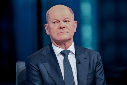 Olaf Scholz, German Chancellor and top candidate of the Social Democratic Party (SPD) takes part in an election night TV talk show hosted by public broadcaster ARD during the general elections in Berlin on February 23, 2025. Olaf Scholz, German Chancellor and top candidate of the Social Democratic Party (SPD) takes part in an election night TV talk show hosted by public broadcaster ARD during the general elections in Berlin on February 23, 2025.