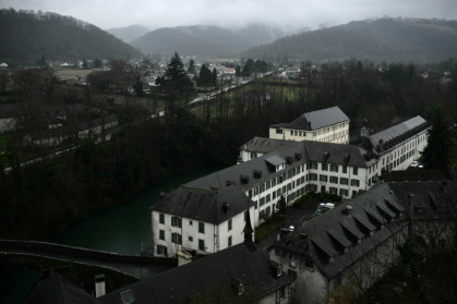 Vue aérienne de l'établissement catholique Notre-Dame-de-Bétharram, le 12 février 2025 dans les Pyrénées-Atlantique Vue aérienne de l'établissement catholique Notre-Dame-de-Bétharram, le 12 février 2025 dans les Pyrénées-Atlantique