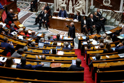 L'Assemblée Nationale pendant un discours du premier ministre François Bayrou, à Paris, le 29 avril 2025 - Ludovic MARIN L'Assemblée Nationale pendant un discours du premier ministre François Bayrou, à Paris, le 29 avril 2025 - Ludovic MARIN