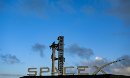 Une fusée Starship lors d'un test à Starbase au Texas, le 17 novembre 2024 - CHANDAN KHANNA (AFP) Une fusée Starship lors d'un test à Starbase au Texas, le 17 novembre 2024 - CHANDAN KHANNA (AFP)