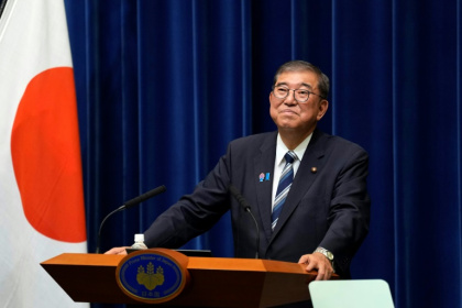 Le Premier ministre japonais Shigeru Ishiba lors d'une conférence de presse après avoir annoncé sa démission, le 7 septembre 2025 à Tokyo - TORU HANAI (AFP)