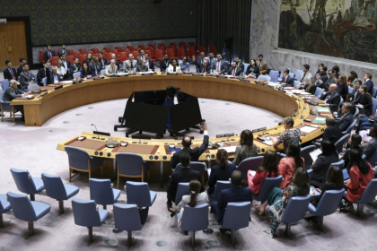 Réunion du Conseil de sécurité de l'ONU, le 19 septembre 2025 à New York - ANGELA WEISS (AFP) Réunion du Conseil de sécurité de l'ONU, le 19 septembre 2025 à New York - ANGELA WEISS (AFP)
