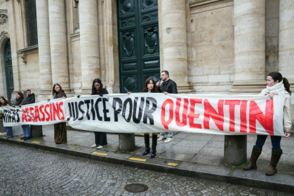 Rassemblement à Paris le 15 février 2026 pour demander "justice pour Quentin", décédé à Lyon après une agression mortelle - ALAIN JOCARD (AFP)