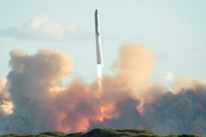 La fusée Starship de SpaceX au Texas, le 13 octobre 2025 - Gabriel V. CARDENAS (AFP)