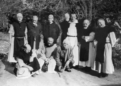 Reproduction d'une photo non datée des moines trappistes du monastère de Tibhirine à Médéa, en Algérie - - (AFP)