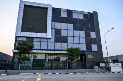 Le bâtiment de la société américaine Digital Realty, qui surveille des centaines de centres de données à travers le monde, le 2 septembre 2026 à Singapour - Roslan RAHMAN (AFP)