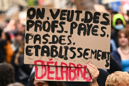 Manifestation de lycéens à Caen le 6 octobre 2026 - Guillaume Saligot (AFP)